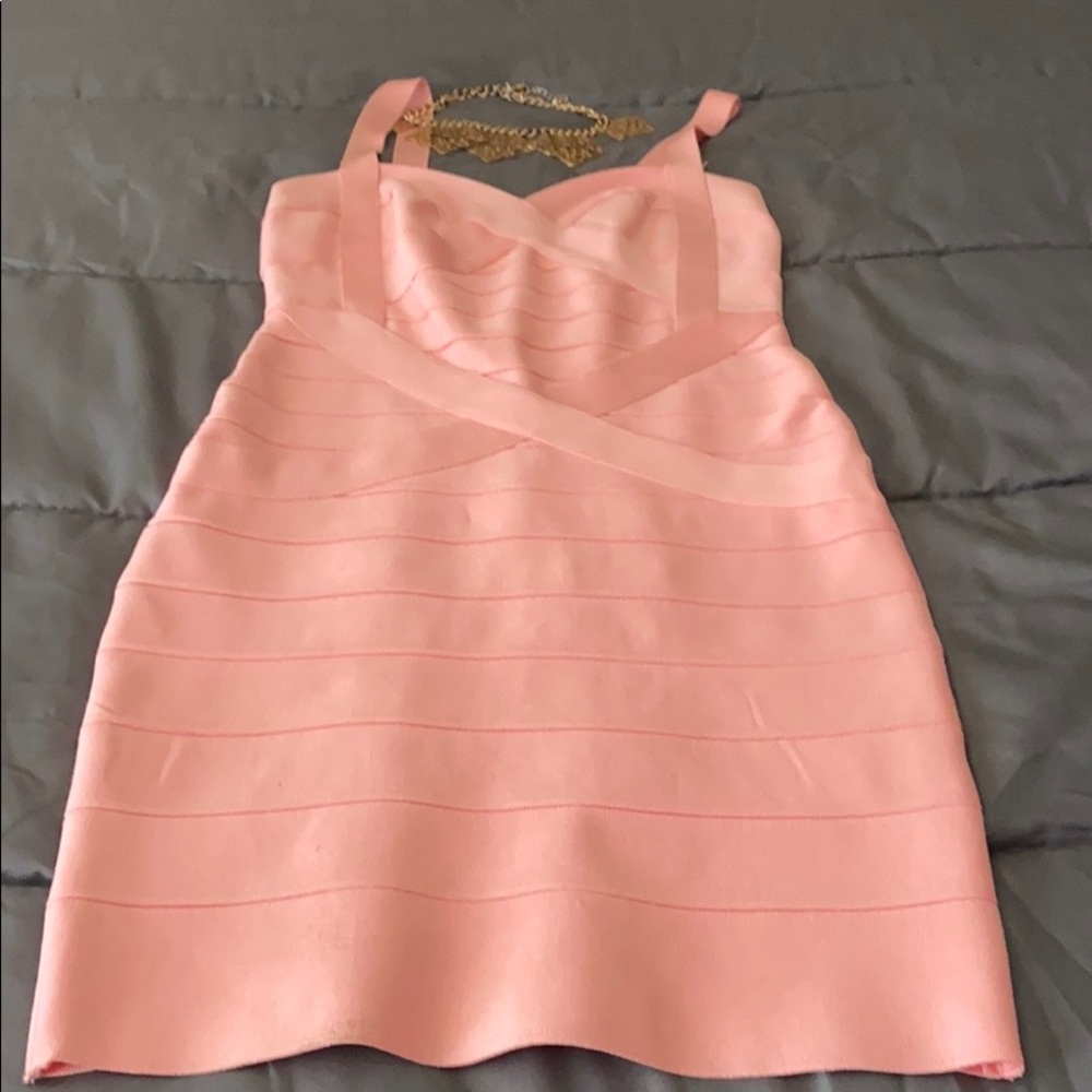 Bandage pink dress